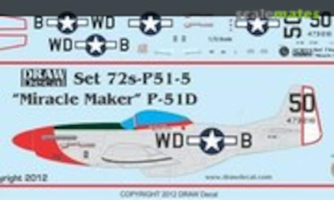 1:72 “Miracle Maker” P-51D (Draw Decal 72-P51-5) 72-P51-5