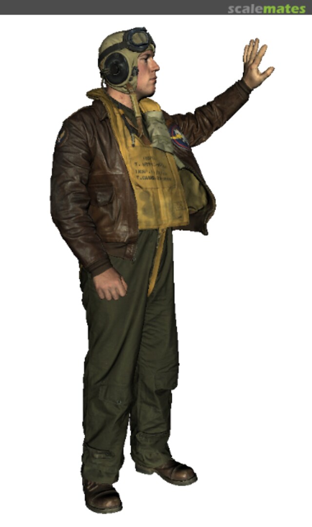 Boxart USAAF pilot in summer flight suit and A2 leather flight jacket 1944-1945 480172 Reedoak Boxart USAAF pilot in summer flight suit and A2 leather flight jacket 1944-1945 480172 Reedoak