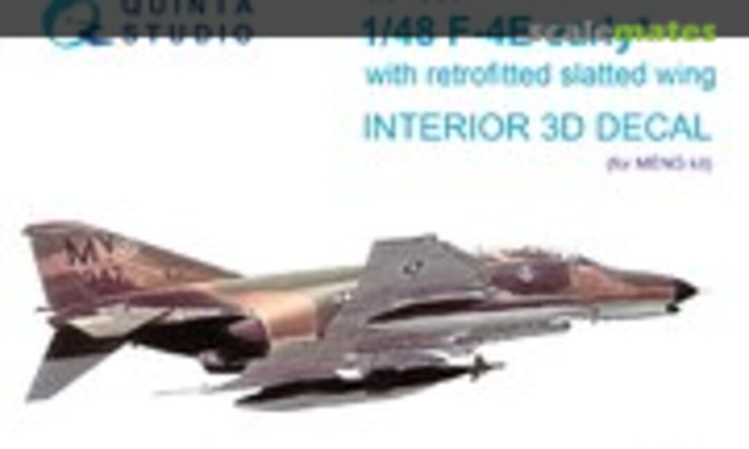 1:48 F-4E Early with Retrofitted Slatted Wing interior 3D decals (up to 71-0236) (Quinta Studio QD48387) QD48387