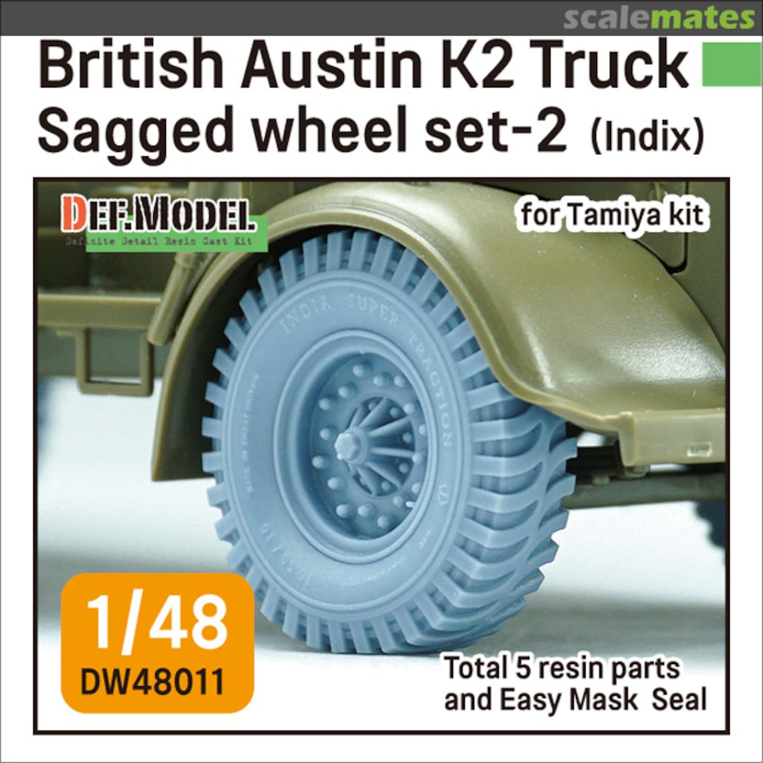 Boxart British Austin K2 Truck Sagged wheel set (2) DW48011 Def.Model Boxart British Austin K2 Truck Sagged wheel set (2) DW48011 Def.Model