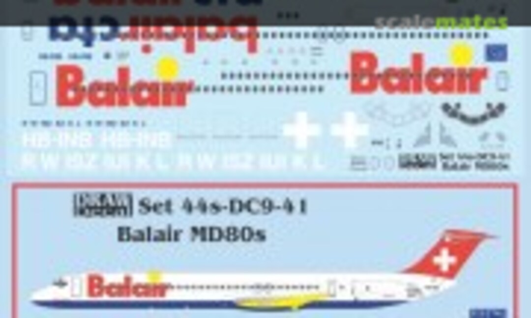 1:144 Balair MD80s (Draw Decal 44-DC9-41) 44-DC9-41