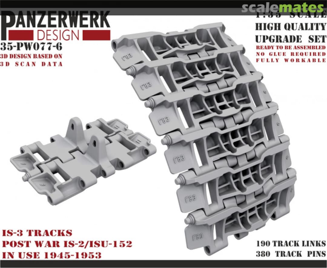 Boxart IS-3 / post war IS and ISU tracks 1/35 35PW-077-6 Panzerwerk design Boxart IS-3 / post war IS and ISU tracks 1/35 35PW-077-6 Panzerwerk design