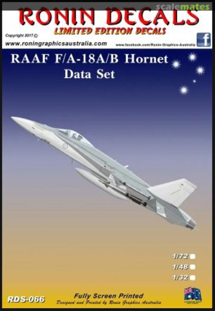 Boxart RAAF F/A-18A/B Hornet data set RDS-066 Ronin Decals Boxart RAAF F/A-18A/B Hornet data set RDS-066 Ronin Decals