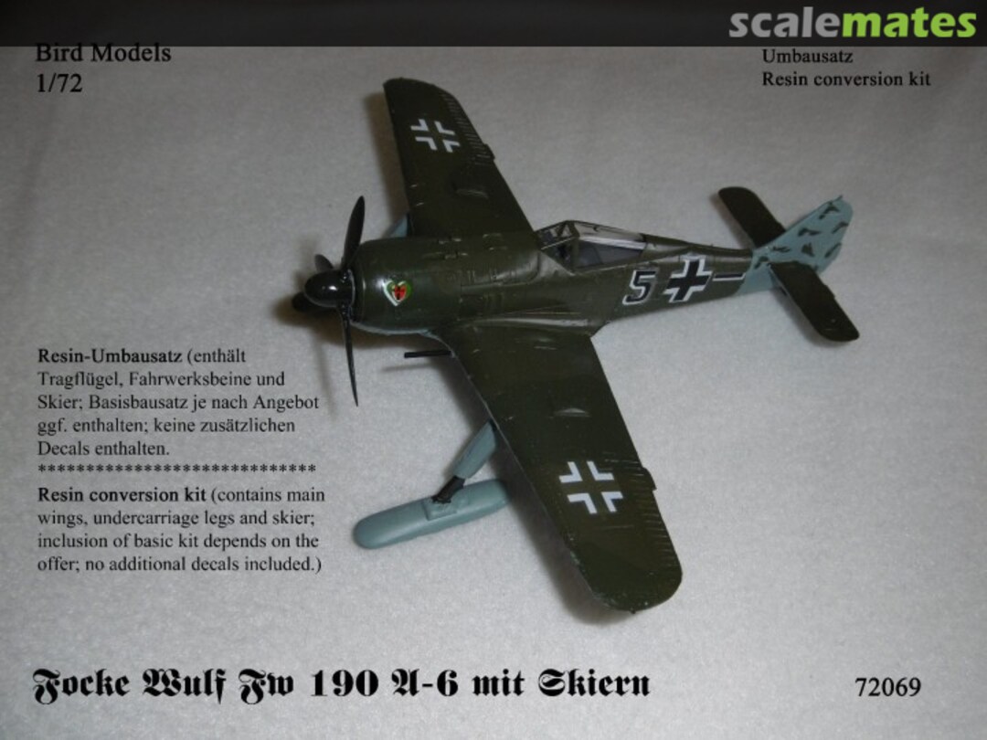 Boxart Focke Wulf Fw 190 A-6 mit Skiern 72069 Bird Models Boxart Focke Wulf Fw 190 A-6 mit Skiern 72069 Bird Models