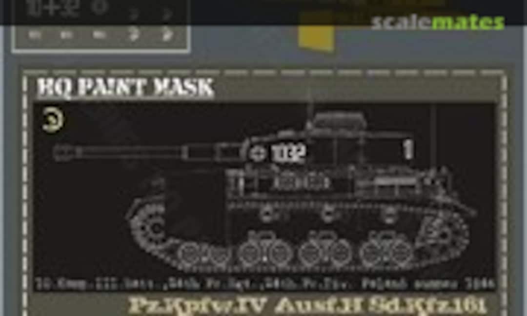 1:16 Pz.Kpfw.IV Ausf.H 10.Komp. III.Batt. 24th Pz.Rgt. 24th Pz.Div. Poland Summer 1944 Paint Mask (HQ-Masks PIV 043) PIV 043