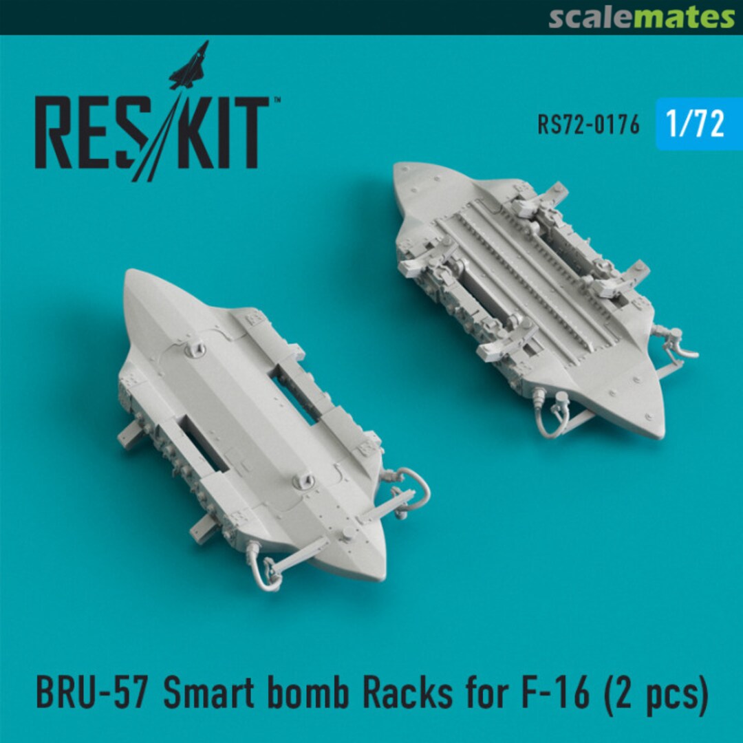 Boxart BRU-57 Smart bomb Racks for F-16 (2 pcs) RS72-0176 ResKit Boxart BRU-57 Smart bomb Racks for F-16 (2 pcs) RS72-0176 ResKit