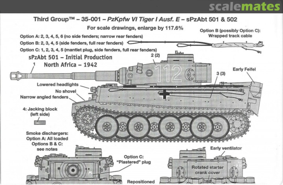 Boxart Panzerkampfwagen VI Tiger I (#1) Ausf. E 35-001 Third Group Decals Boxart Panzerkampfwagen VI Tiger I (#1) Ausf. E 35-001 Third Group Decals