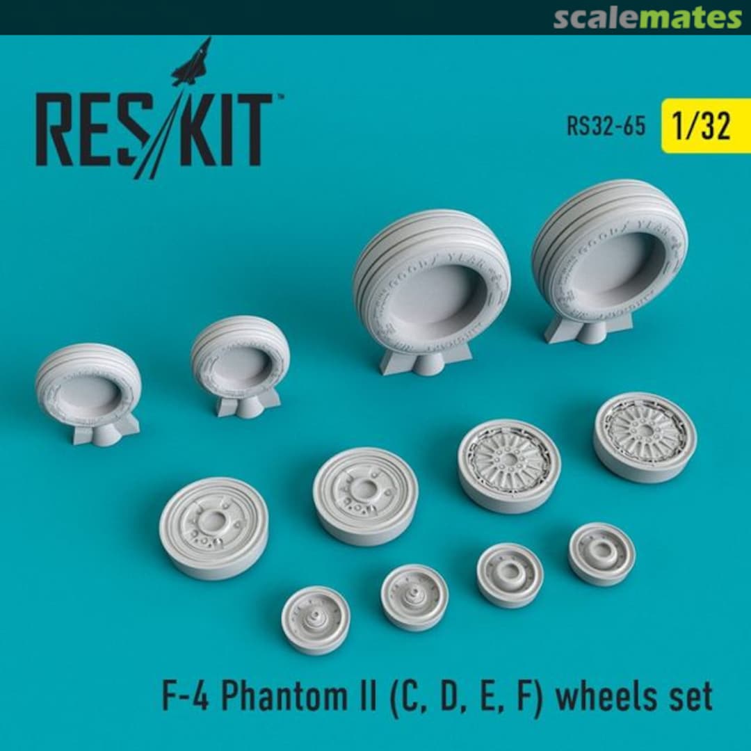 Boxart F-4 Phantom II (C, D, E, F) wheels set RS32-0065 ResKit Boxart F-4 Phantom II (C, D, E, F) wheels set RS32-0065 ResKit