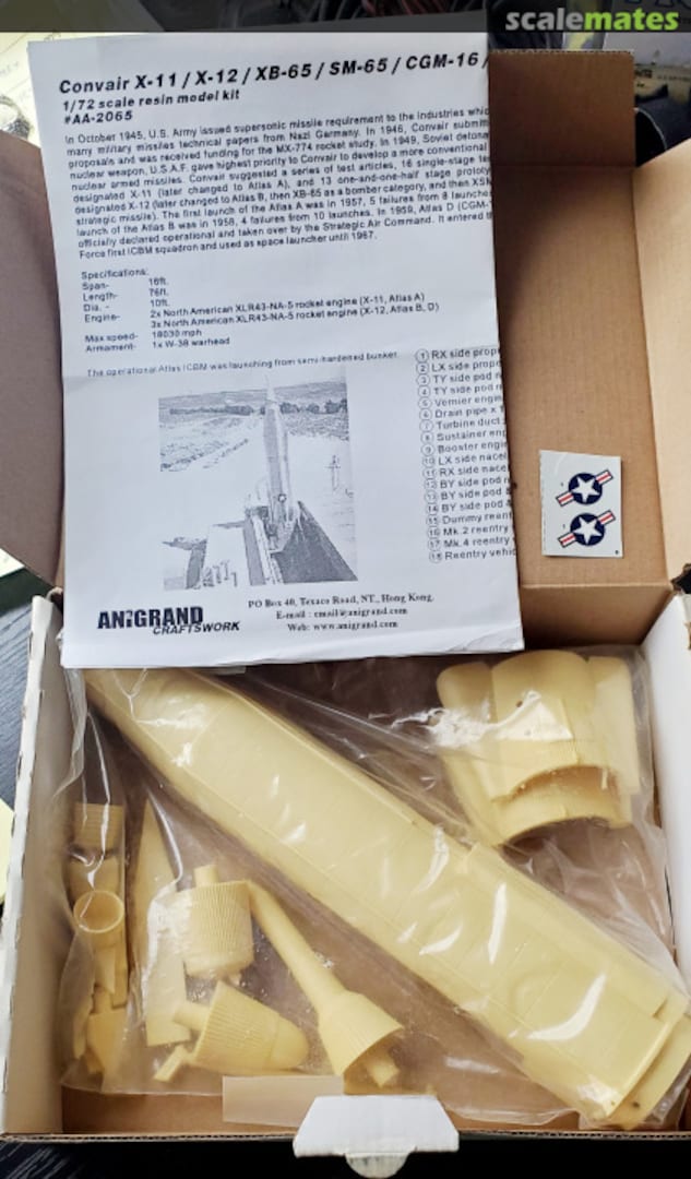 Contents Convair X-11/X-12/SM-65/Atlas ICBM AA-2065 Anigrand Craftswork