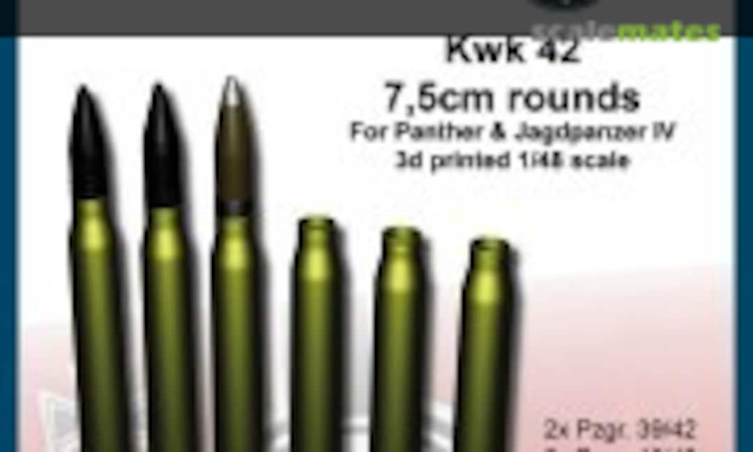 1:48 Kwk 42 7,5cm rounds for Panther & Jagdpanzer IV (FC Model Trend 48591) 48591
