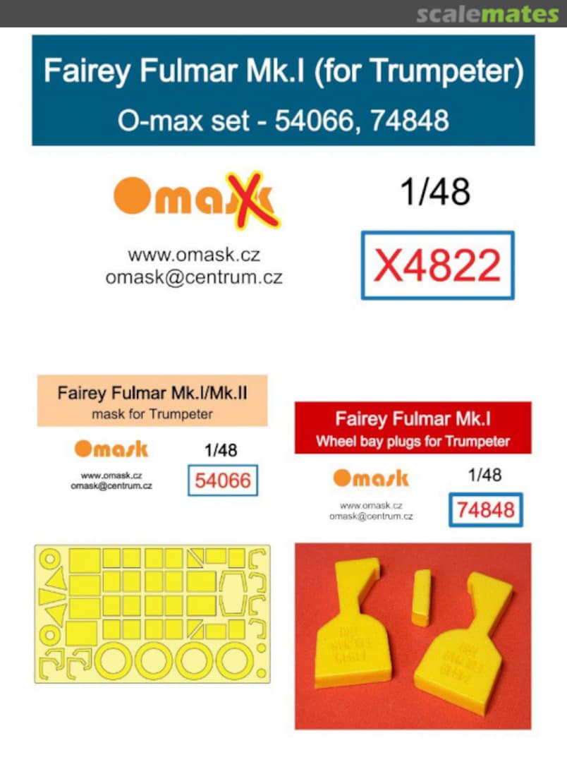 Boxart Fairey Fulmar Mk.I - O-max Set (for Trumpeter Kits) X4822 Omask