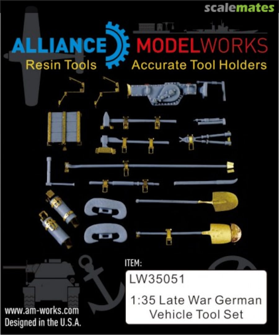 Boxart Late War German Vehicle Tool Set LW35051 Alliance Model Works Boxart Late War German Vehicle Tool Set LW35051 Alliance Model Works