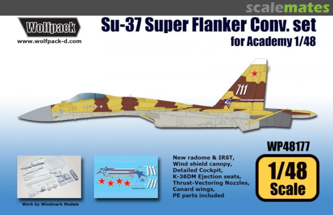 Boxart Su-37 Super Flanker Conversion Set WP48177 Wolfpack Boxart Su-37 Super Flanker Conversion Set WP48177 Wolfpack