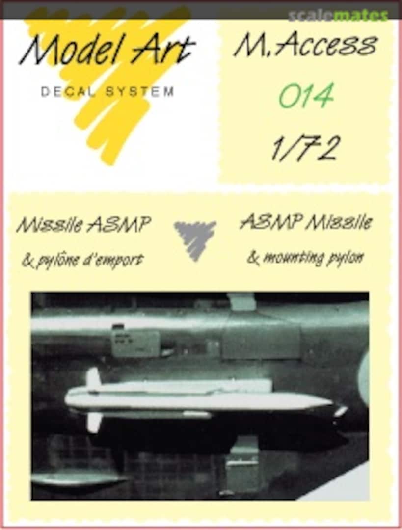 Boxart ASMP Missile & mounting pylon M.Access 014 Model Art Decal System Boxart ASMP Missile & mounting pylon M.Access 014 Model Art Decal System