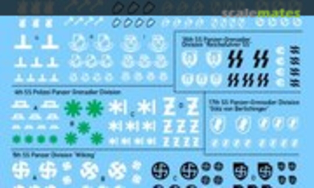 No Waffen SS Panzer/Panzer Grenadier Division Markings (Archer AR35091) AR35091