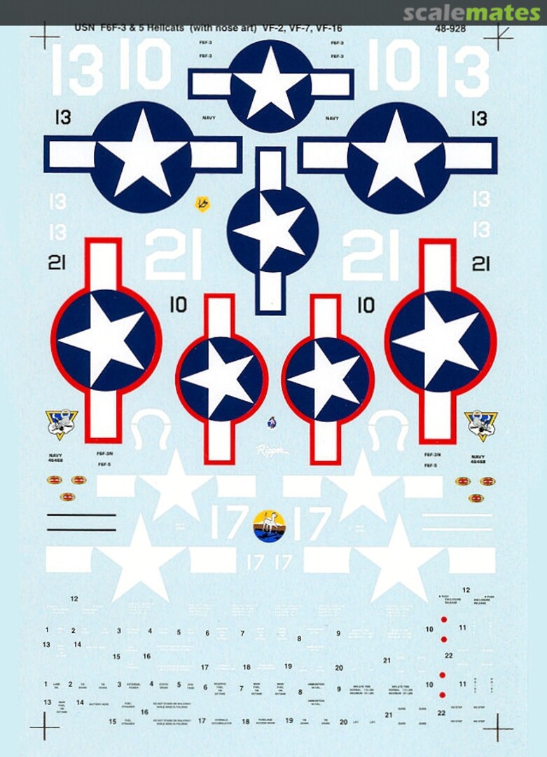 Boxart USN F6F-3/5 & F6F-3N Hellcats 49-928 SuperScale International