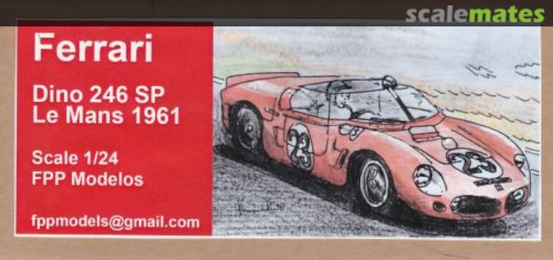 Boxart Ferrari Dino 246 SP Le Mans 1961 0 FPP Modelos Boxart Ferrari Dino 246 SP Le Mans 1961 0 FPP Modelos