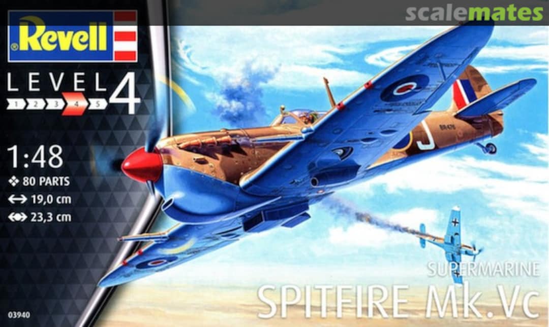 Boxart Spitfire Mk.Vc 03940 Revell Boxart Spitfire Mk.Vc 03940 Revell