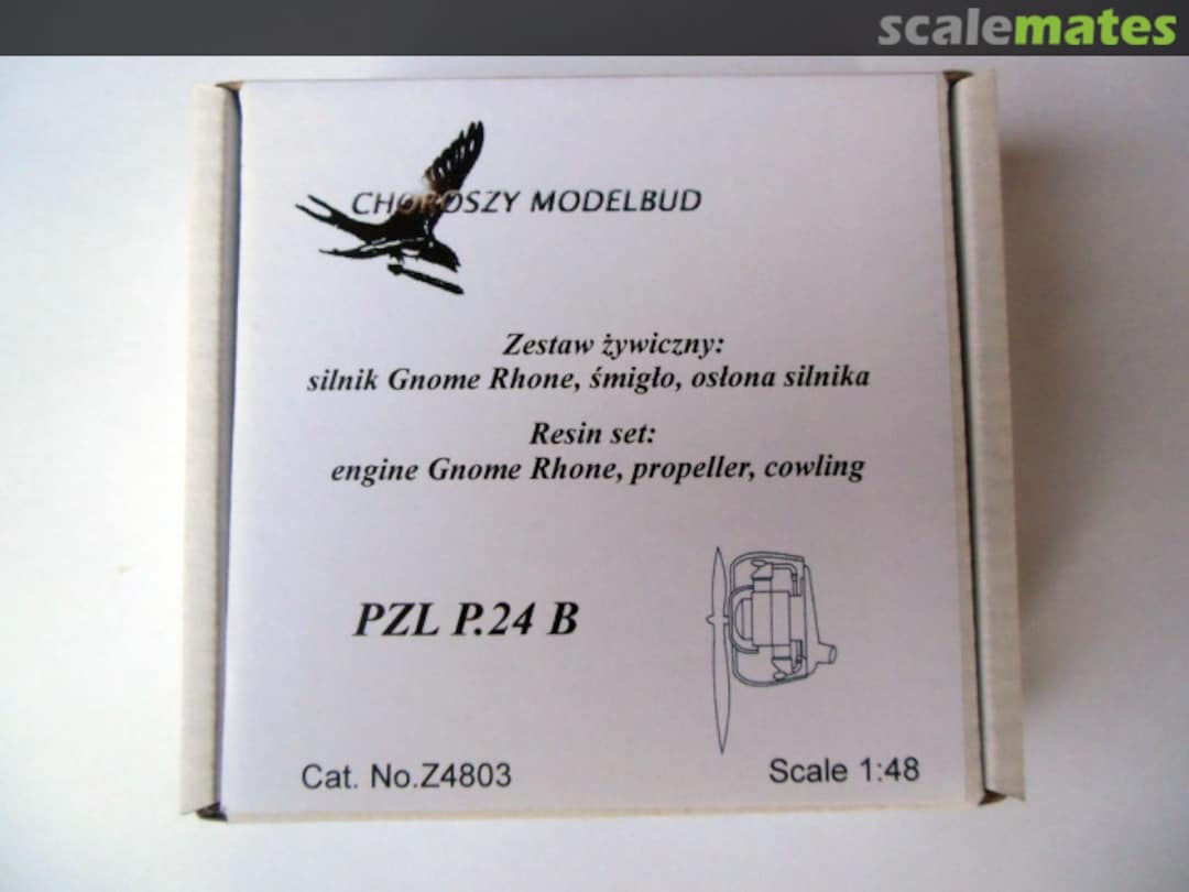 Boxart PZL P.24 B engine Gnome Rhone, propeller, cowling Z4803 Choroszy Modelbud Boxart PZL P.24 B engine Gnome Rhone, propeller, cowling Z4803 Choroszy Modelbud