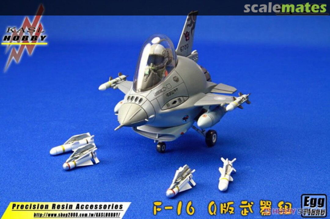 Boxart Weapons (AIM-120 x 2, AGM-84G-1 x 2, AGM-64G x 2, LAU-117 x 2, F-16 Pylon x 2) KQ-007 Kasl Hobby