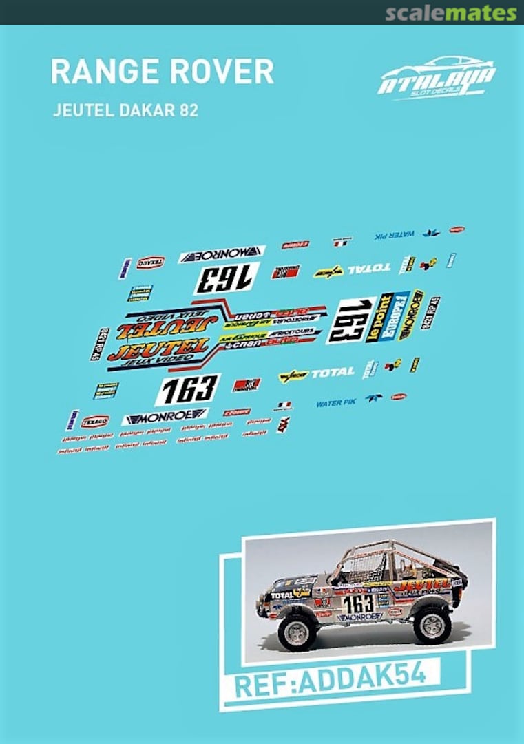 Boxart Range Rover V8 "JEUTEL" ADDAK54 Atalaya Slot Decals Boxart Range Rover V8 "JEUTEL" ADDAK54 Atalaya Slot Decals