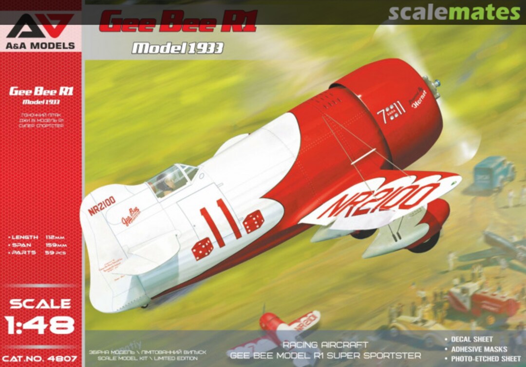 Boxart Gee Bee R1 4807 A&A Models Boxart Gee Bee R1 4807 A&A Models