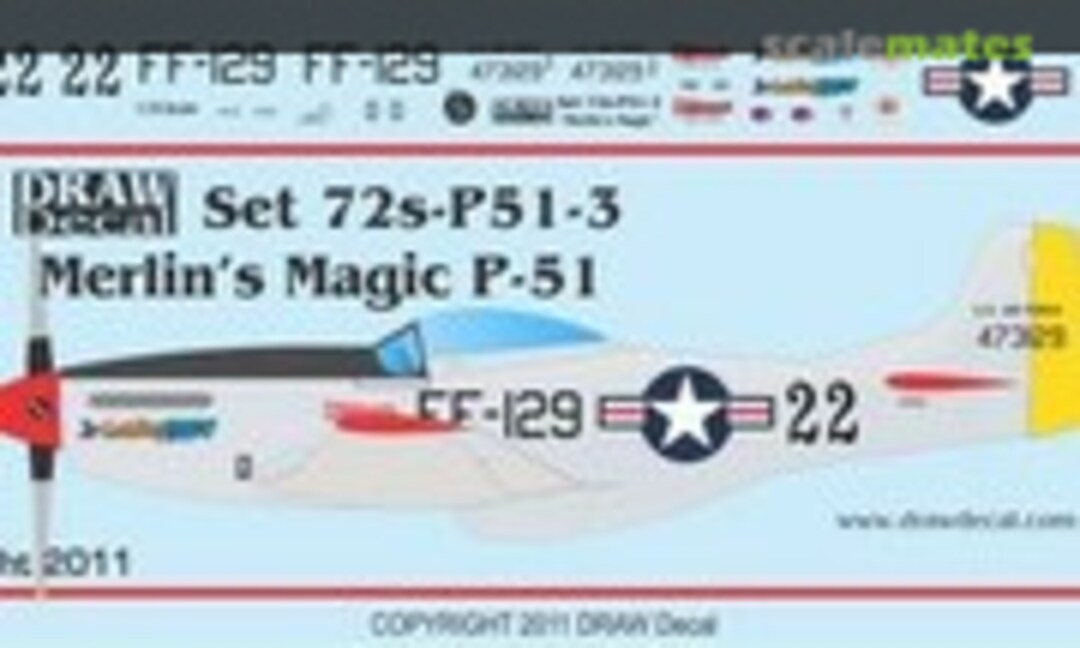 1:72 “Merlin’s Magic” P-51D (Draw Decal 72-P51-3) 72-P51-3