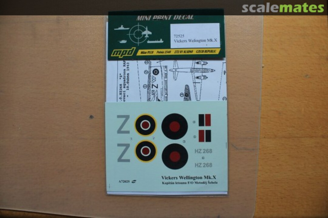 Boxart Vickers Wellington Mk.X 72525 Mini Print Decal Boxart Vickers Wellington Mk.X 72525 Mini Print Decal