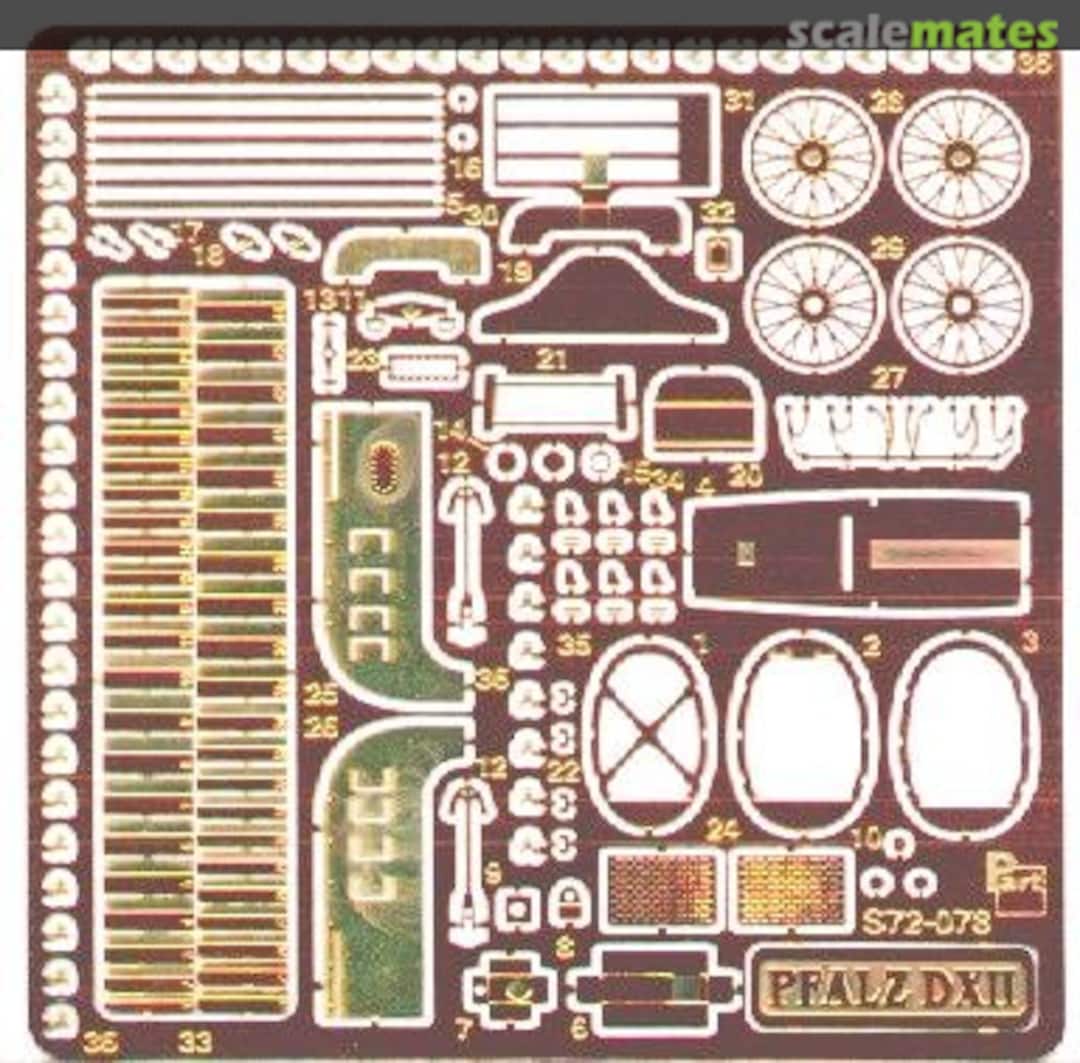 Boxart Pfalz D.XII - PE Detail Up Set S72-078 Part Boxart Pfalz D.XII - PE Detail Up Set S72-078 Part