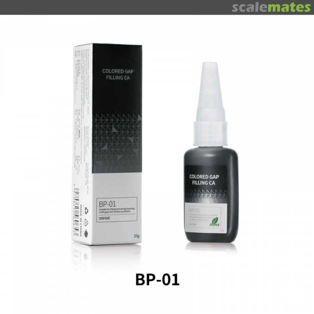 Boxart Colored Gap Filling CA Black 20g BP-01 DSPIAE Boxart Colored Gap Filling CA Black 20g BP-01 DSPIAE