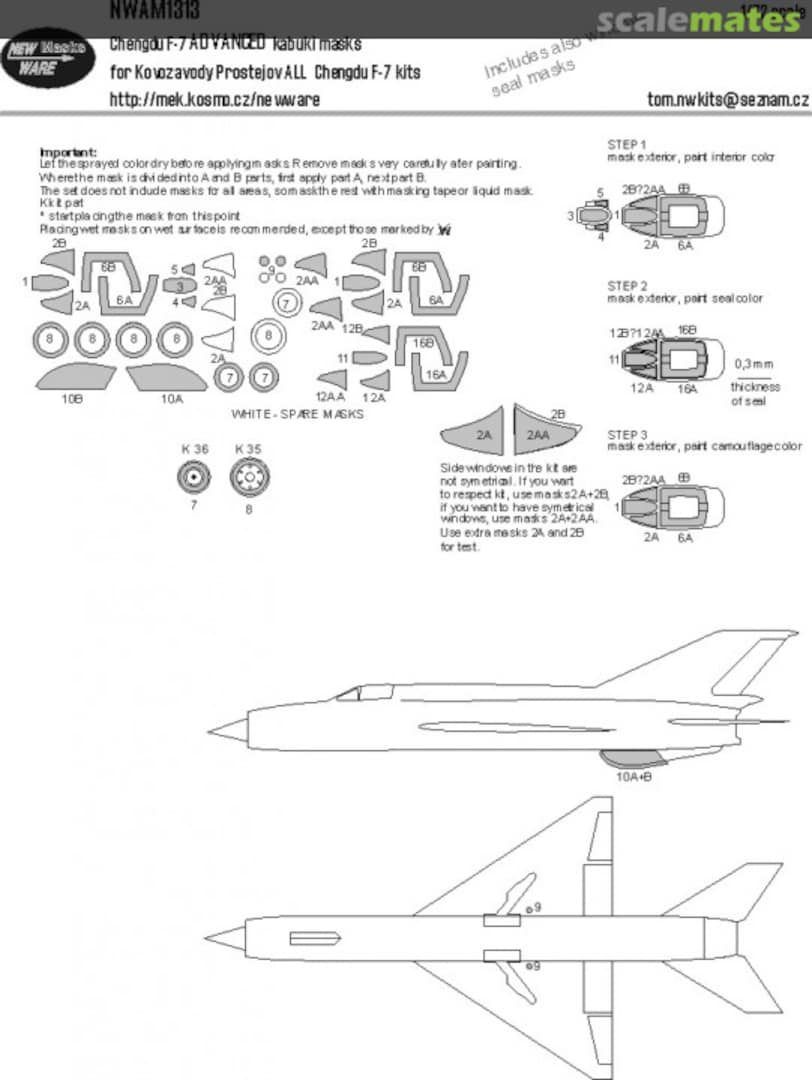 Boxart Chengdu F-7 ADVANCED kabuki masks NWAM1313 New Ware Boxart Chengdu F-7 ADVANCED kabuki masks NWAM1313 New Ware