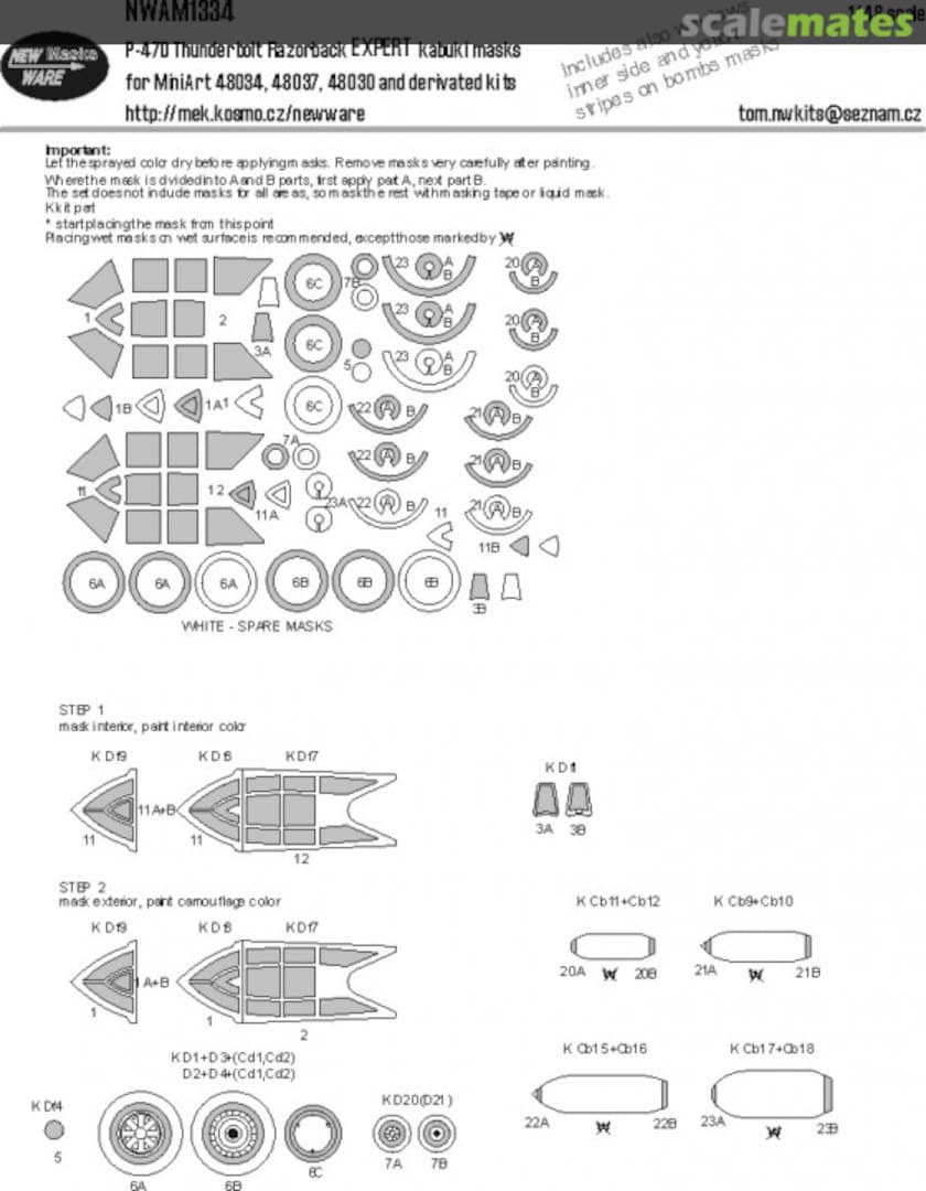 Boxart P-47D Thunderbolt Razorback EXPERT kabuki masks NWAM1334 New Ware Boxart P-47D Thunderbolt Razorback EXPERT kabuki masks NWAM1334 New Ware