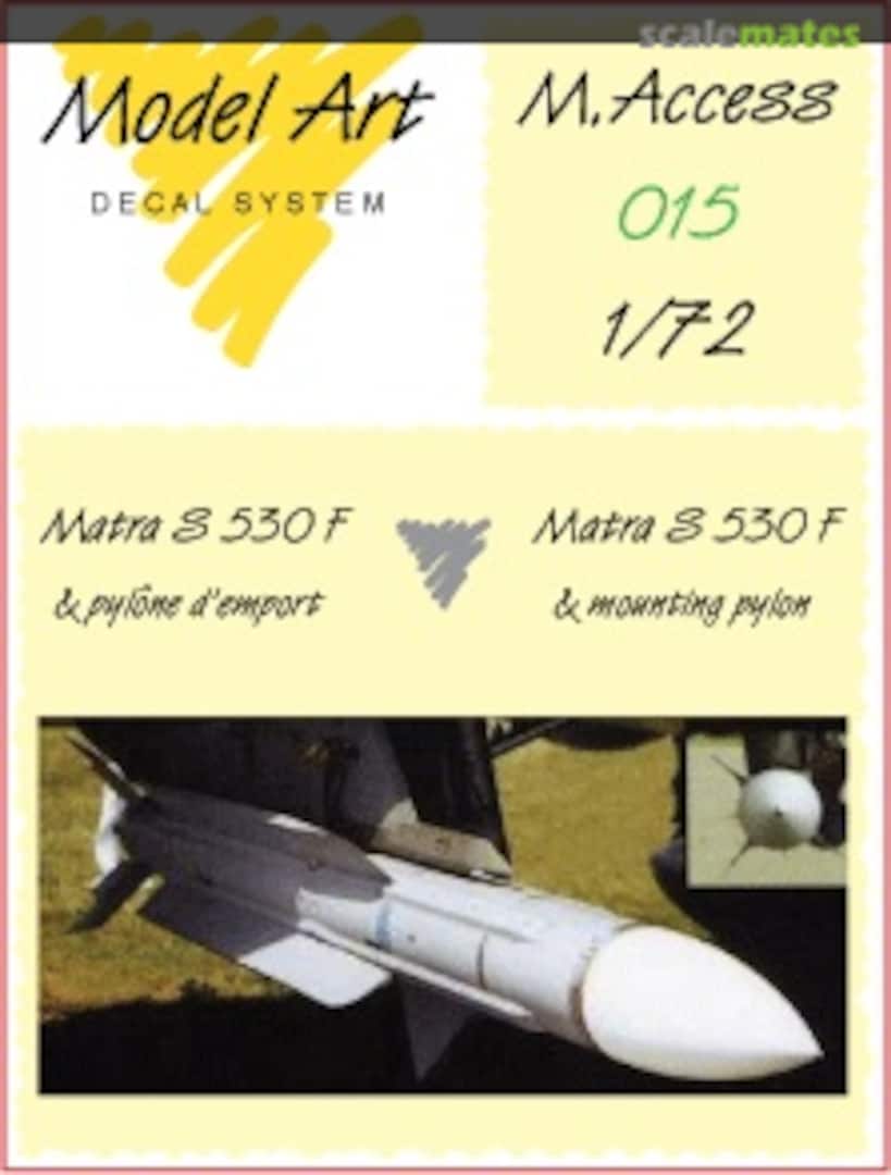Boxart Matra S 530F & mounting pylon M.Access 015 Model Art Decal System Boxart Matra S 530F & mounting pylon M.Access 015 Model Art Decal System
