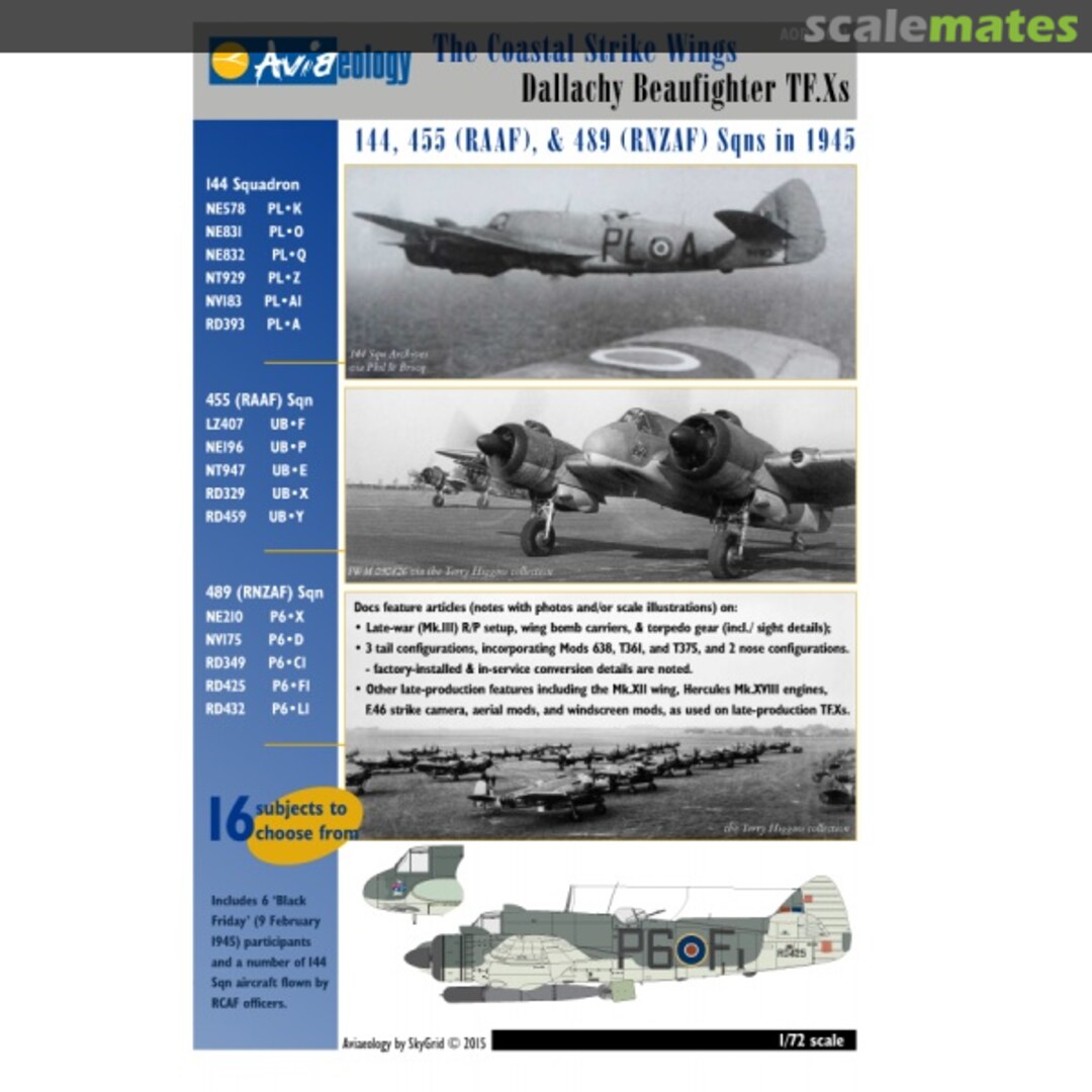 Boxart Dallachy Beaufighter TF.Xs AOD72021 Aviaeology Boxart Dallachy Beaufighter TF.Xs AOD72021 Aviaeology