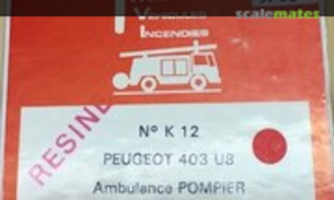 1:43 Peugeot 403 U8 "Ambulance" (Mini Véhicules Incendies K12) K12