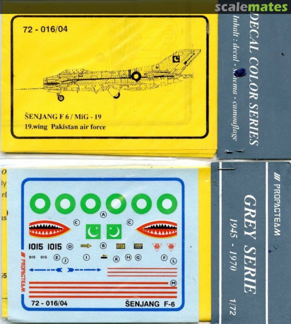 Boxart Senjang F 6 / MiG-19 72-016/04 Propagteam Boxart Senjang F 6 / MiG-19 72-016/04 Propagteam