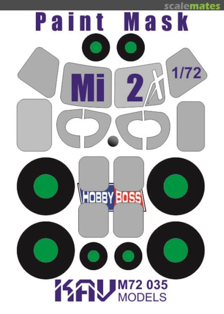 Boxart Mi-2 - Paint mask + bonus reflector KAV M72 035 KAV models Boxart Mi-2 - Paint mask + bonus reflector KAV M72 035 KAV models