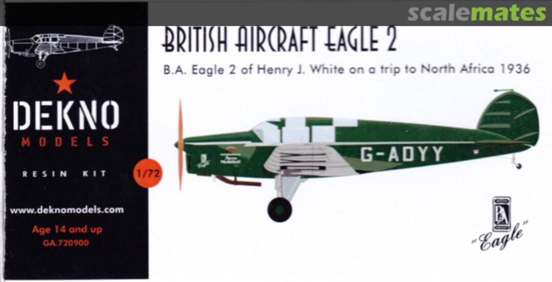 Boxart British Aircraft Eagle 2 GA.720900 Dekno Models Boxart British Aircraft Eagle 2 GA.720900 Dekno Models
