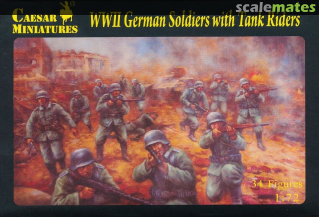 Boxart WWII German Soldiers with Tank Riders H077 Caesar Miniatures Boxart WWII German Soldiers with Tank Riders H077 Caesar Miniatures