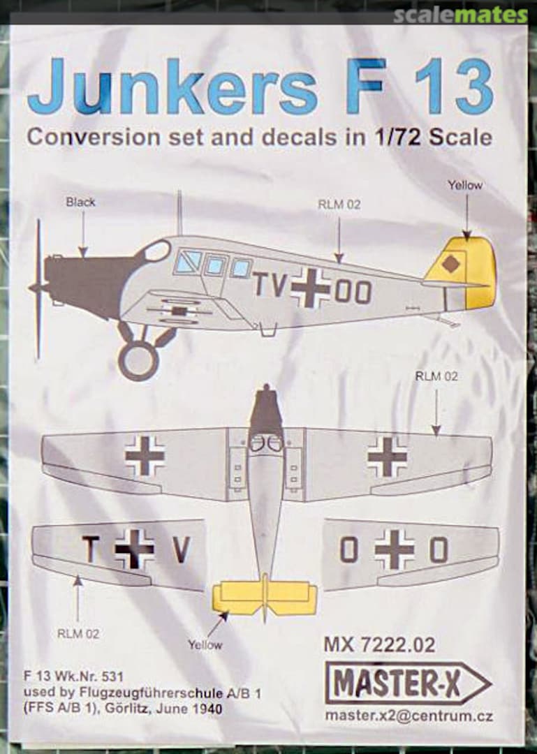 Boxart Junkers F 13 MX 7222.02 Master-X