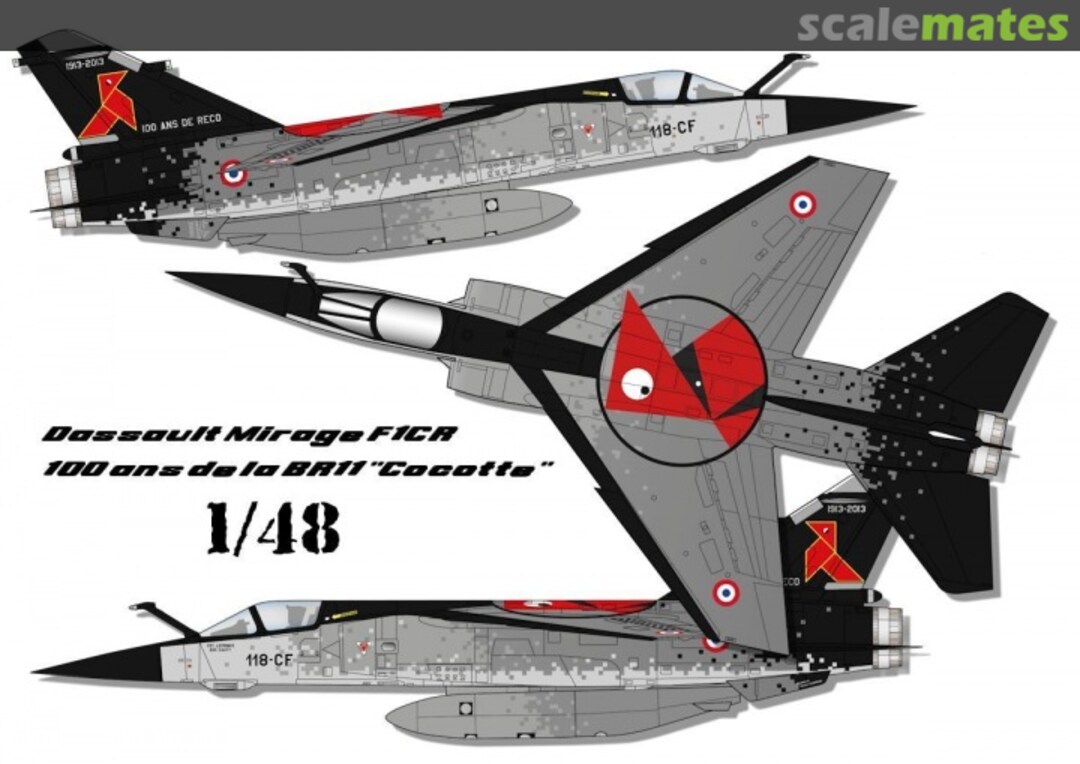 Boxart Mirage F1CR 100 ans de la BR11 "la Cocotte" P_48-25 FFSMC Productions Boxart Mirage F1CR 100 ans de la BR11 "la Cocotte" P_48-25 FFSMC Productions
