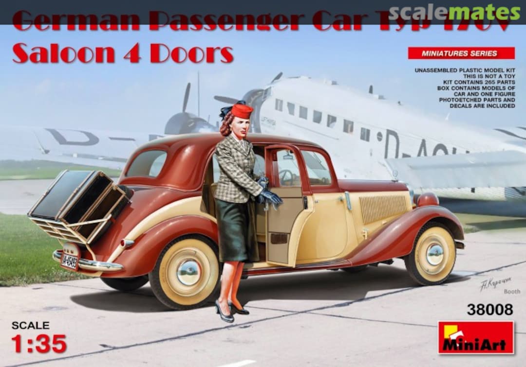 Boxart Passenger Car Type 170V Saloon 38008 MiniArt Boxart Passenger Car Type 170V Saloon 38008 MiniArt