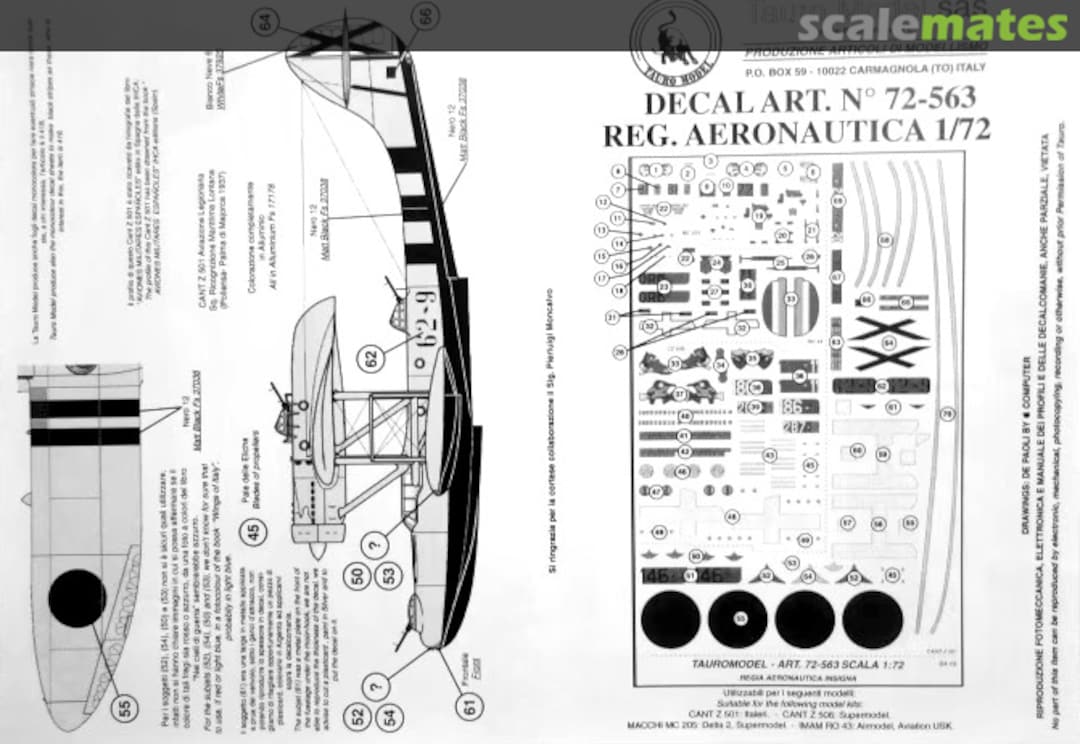 Boxart Reg.Aeronautica 72-563 Tauro Model