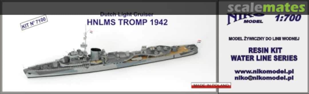 Boxart Dutch Light Cruiser HMLMS Tromp 1942 7100 Niko Model Boxart Dutch Light Cruiser HMLMS Tromp 1942 7100 Niko Model