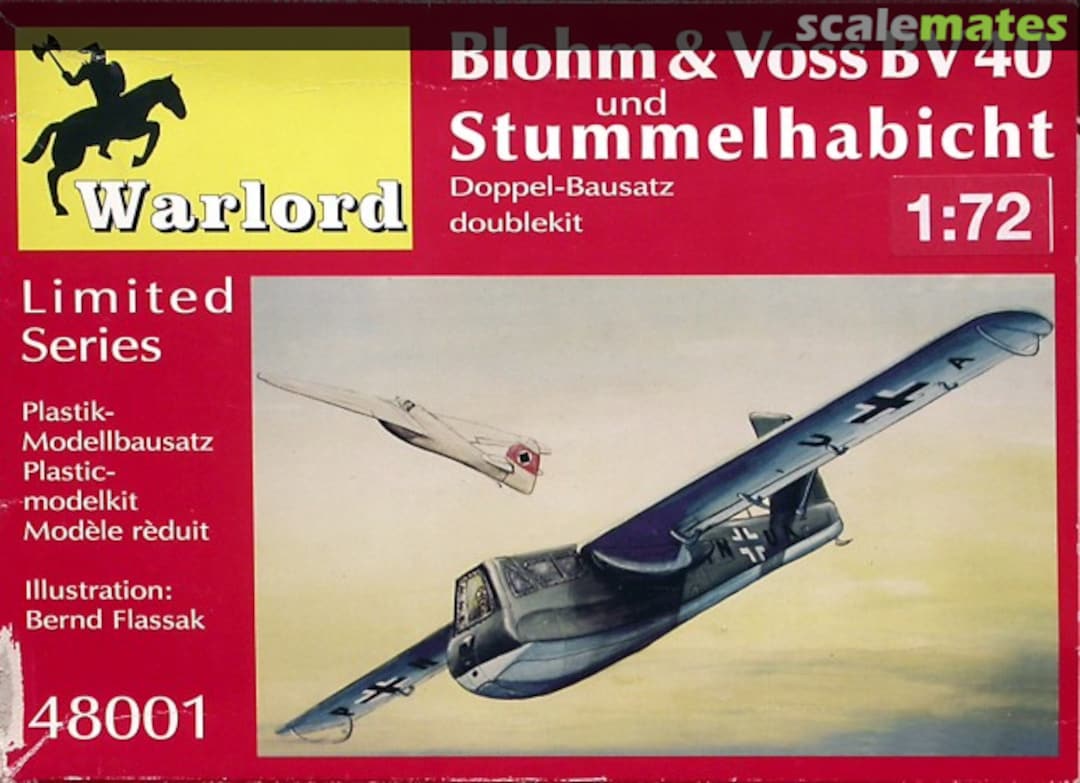 Boxart Blohm & Voss BV 40 und Stummelhabicht 48001 Warlord Boxart Blohm & Voss BV 40 und Stummelhabicht 48001 Warlord