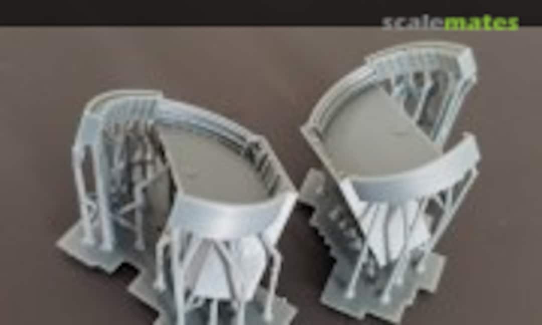 1:192 Fletcher-class Destroyer Midships Quadruple-gun Bofors Tubs with Clipping Rooms (Model Monkey 192-Fletch Bofors midship) 192-Fletch Bofors midship