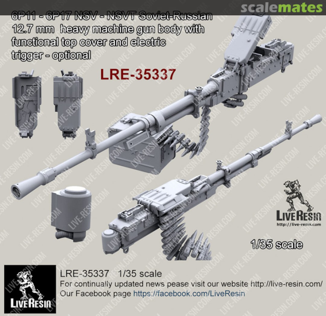 Boxart NSV - NSVT Soviet-Russian 12.7mm calibre heavy machine gun body LRE-35337 Live Resin