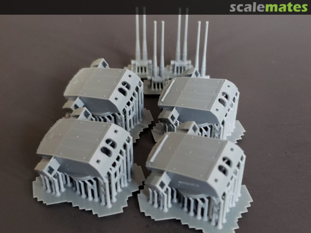 Boxart RN Fiume 203 mm (8"/53 cal.) Twin-gun Turrets 350-Fiume turrets-4 Model Monkey