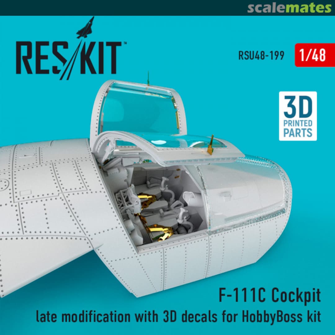 Boxart F-111C Aardvark - Cockpit late modification with 3D decals RSU48-0199 ResKit