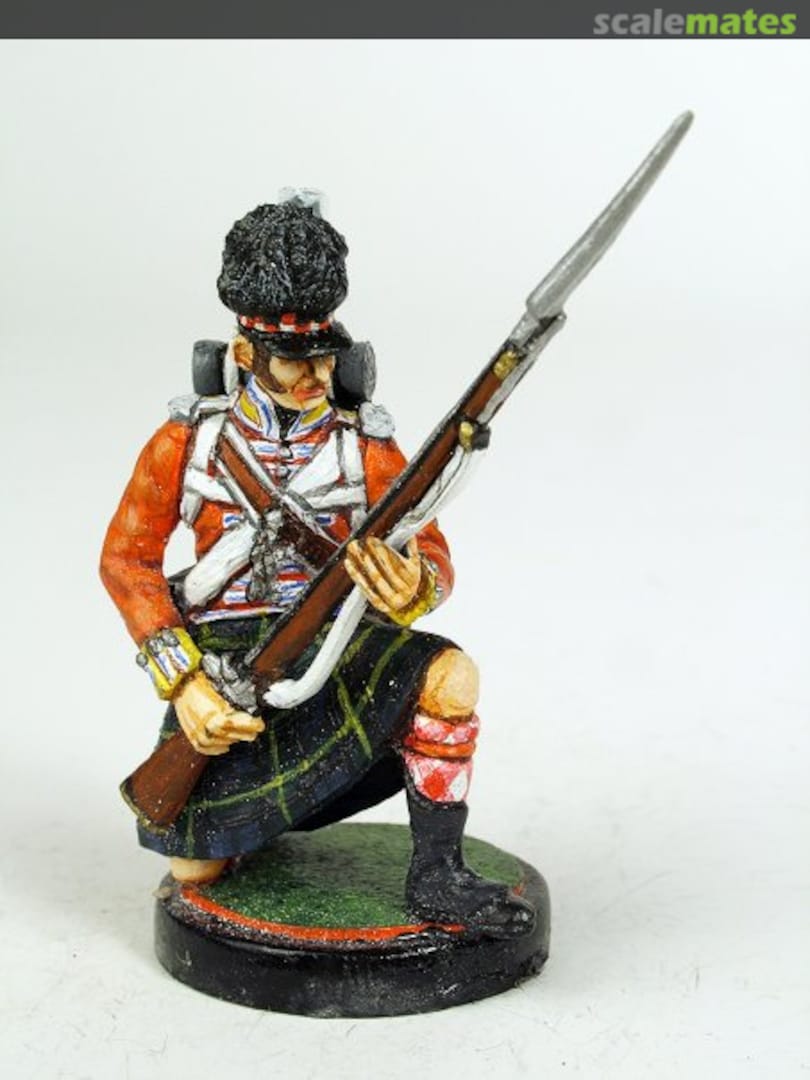 Boxart Private Highlander Regiment Waterloo 1815 Kneeling "Square" with bayonet fitted  Chota Sahib
